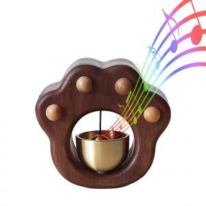 Des Commerçants De La Cloche Sonnette De La Porte En Bois Avec Attache Magnétique En Bois Naturel Finition Pour L'Ouverture De La Porte - Neuf