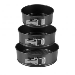 Hjlian Lot De 3 Moules A Gateaux Ronds A Charniere, A Fond Plat, Anti-Fuites - Neuf