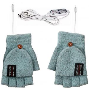 Femmes Hommes Tricoté Gants Chauffants Électriques 3 Vitesses Réglable Épaissir Chaud D'automne Mitt Gants Chauffants Double Face - Neuf
