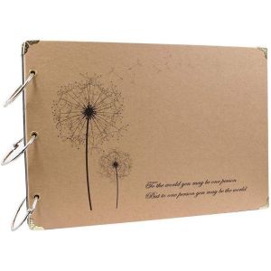 Scrapbook,Album Photo La Saint Valentin R&eacute;tro Album Mariage Livre d'Or Bricolage Vintage Noir Pages Livre Photo pour No&euml;l F&ecirc;te des M&egrave;res Anniversaire Cadeau(A-Love you forever) - Neuf