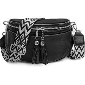 Sac Banane Femme Bandouli&egrave;re Avec Motif & Bandouli&egrave;re R&eacute;glable Pour Voyage Shopping - Neuf