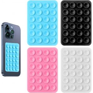 4pcs Support T&eacute;l&eacute;phone Ventouse,Silicone Ventouse T&eacute;l&eacute;phone,Multi Usages Adh&eacute;sif Pour Coque De T&eacute;l&eacute;phone &Agrave; Ventouse Support &Agrave; Ventouse Pour T&eacute;l&eacute;phone,Supports De T&eacute;l&eacute;phone &Agrave; Ventouse En Silicone - Neuf