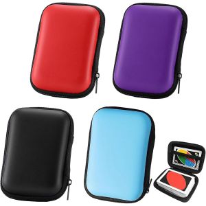 Lot De 4 Boîtes De Rangement Pour Cartes À Jouer,Cartes À Jouer,Rangement De Câbles Étanche,Pour Cartes,Cartes De Jeu,Écouteurs,Rangement De Câbles De Données (Rouge,Violet,Noir,Bleu) - Neuf