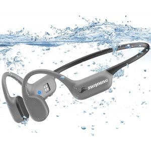 Casque Conduction Osseuse Bluetooth 5.4, &Eacute;couteur Natation sans Fil, m&eacute;moire 32 Go int&eacute;gr&eacute;e, Lecteur MP3 &Eacute;tanche IP68, Ecouteur Waterproof Natation, Ecouteur Piscine pour Cyclisme, Sport, Natation - Neuf