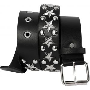 Cauc-Punk Ceinture Clout&eacute;e Femme Et Homme Ceinture En Cuir Synth&eacute;tique Pour Pantalon Jeans Gothique Rock Ceinture - Neuf