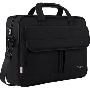 acdsgd-Sacoche Ordinateur 17 Pouces, Sac PC Porpatle Grande Impermeabte Mallette Business Sac Bureau avec Bandouli&egrave;re Sacoche Travail Cartable Laptop Sacd Affaires pour Homme Femme, Noir - Neuf