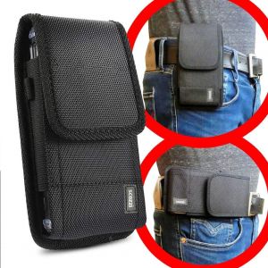KALANKA-&Eacute;tui de Ceinture (XL) Pochette T&eacute;l&eacute;phone Holster Verticale Horizontal Smartphone p.e. Compatible avec Samsung S24 S23 S22 A55 A54 A35 pour iPhone 15 14 13 12 11 XR FE Plus Ultra Max Lite Pro - Neuf