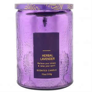 HJLIAN Bougie parfumee aux huiles essentielles dans un pot en verre pour soulager le stress et se detendre - Neuf