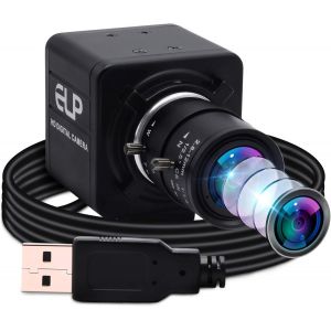 Webcam Grand Angle Avec Objectif Zoom Optique Varifocal 2,8-12, Plug & Play, Caméra Web Usb Pour Windows/Linux/Android/Mac Os (Webcam Capteur 1944P Mi5100) - Neuf