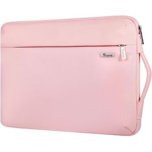 Housse Portable 15 Pouces Pour Macbook Air 15 Pouces 360° Protection Ordinateur Pour Macbook Air M2, Microsoft Surface, Macbook Pro Housse Pc Tissu Imperméable Amélioré Sac Portable, Rose - Neuf