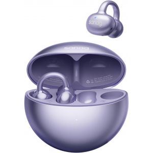 S6S Ecouteurs Bluetooth Sans Fil, Ecouteur Conduction Osseuse, Open Ear &Eacute;couteurs Avec Microphone, &Eacute;tanch&eacute;it&eacute; Ipx4, 38H D'Autonomie, Design Ows, Param&egrave;tres Personnalisables App, Sport, Violet - Neuf