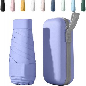 Mini Parapluie Pliant, Parapluie Anti Uv, Parapluie De Voyage, Parapluie De Poche Petit Parapluie Portable Compact Pour Hommes Et Femmes - Neuf