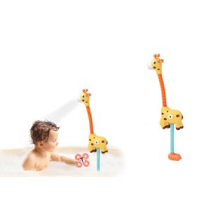 Pommeau de douche pour b&eacute;b&eacute; avec motif girafe et ventouses - Neuf