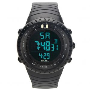 Montre De Sport &Agrave; Affichage Num&eacute;rique Multifonctionnel Montre-Bracelet &Eacute;lectronique Led &Eacute;tanche (Noir) - Neuf