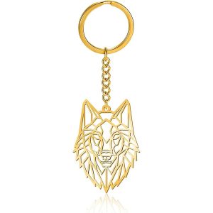 KALANKA-Porte-cl&eacute; animal en acier inoxydable Porte-cl&eacute; de voiture Porte-cl&eacute; de sac &agrave; main Accessoires Porte-cl&eacute; &agrave; breloque pour hommes et femmes - Neuf