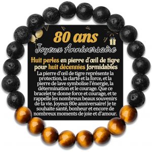 Eryi-50 40 30 20 60 70 80 90 Ans Anniversaire Bracelet Cadeau D'anniversaire Homme Original Idee Cadeaux Anniversaire Pour Mon Beau Papa A Son Petit Fils Tonton Neveu Frere Papy Mari Bracelets Bijoux - Neuf