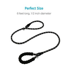 Corde Coulissante De Dressage Robuste Pour Chiens Wepet - Laisse Coulissante Pour L'ob&eacute;issance Et Le Rappel, R&eacute;fl&eacute;chissante, Prise Confortable, Parfaite Pour Les Chiens De Taille Moyenne &Agrave; Grande - Neuf