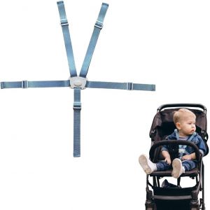 Harnais 5 Points Ajustable, Sangle De S&eacute;curit&eacute; Pour Chaise Haute B&eacute;b&eacute;, Landau Et Poussette Maclaren, Enfant Chaise Haute Convertible Pour Chaise Haute - Neuf