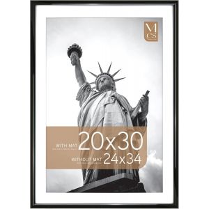 Trendsetter Grand Cadre Photo De 61 X 86,4 Cm - Affichage Photo De 50,8 X 76,2 Cm Avec Passe-Partout Ou 61 X 86,4 Cm Sans Passe-Partout,Vertical Et Horizontal - Pour Photos Et Affiches,Noir - Neuf