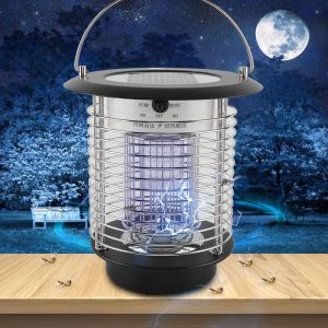 HJLIAN Lampe LED solaire en acier inoxydable pour jardin, anti-moustiques et anti-insectes (noir) - Neuf