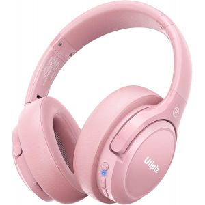 AYU-Casque Bluetooth avec Microphone, 65 Heures de Lecture, 6 Modes de Son égaliseur, Casque stéréo HiFi sans Fil, Casque Bluetooth 5.3 Pliable léger pour Voyage/Téléphone Portable/TV/PC (Rose) - Neuf
