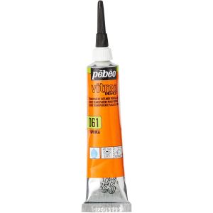 Vitrea 160 - Couleur à l'eau pour Verre, Porcelaine, Métal, Céramique - Finition Brillante - Tube 20 ML, Paprika - Neuf