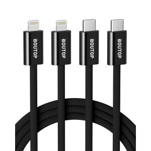 Eryi-Câble Usb C Vers Lightning 2m 2 Pack [Certifié Apple Mfi] Câble De Charge Rapide Pour Iphone 14 Pro/14/13 Pro/13/12 Pro/12/Se 2020/11/Xr/Xs/X/8/8plus/Ipad Series - Neuf