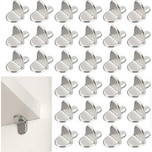 30 Pi&egrave;ces Support D'&eacute;tag&egrave;re Chevilles,Taquet D'&eacute;tag&egrave;re 5mm Support En Forme De L Armoire De Rangement Armoire Armoire Biblioth&egrave;que - Neuf