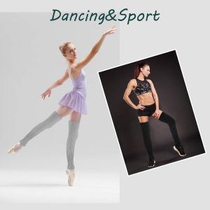 2 Paires Jambi&egrave;re Femme, Genouill&egrave;res Tricot&eacute;s Stocking D'hiver Chaudes De Yoga Fitness Danse Longues Chaussettes Crochet Knit Boot Cover Leg Warmers Hiver Chaud Tricot&eacute; Gu&ecirc;tres Pour Femme Et Fille - Neuf