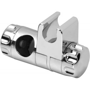 Support Douche &agrave; Main, Support de Pommeau de Douche ABS, Support de Douche R&eacute;glable, Support pour Douchette, Support de Pince de Glissi&egrave;re de T&ecirc;te de Rail de Douche Adapt&eacute; 25MM &agrave; la Barre de Douche - Neuf