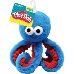Eryi-Hasbro Play-Doh Jouet En Peluche Pour Chien En Forme De Pieuvre Bleu/Rouge 16,5 Cm - Neuf