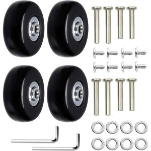 4 Pièces Valise Roues De Rechange Valise Roues De Remplacement Universel Valise Roues Bagages Essieux Et Roulettes Roulettes De Rechange De Réparation Pour Les Bagages Valise (40mm X 18mm) - Neuf