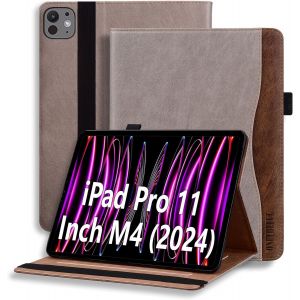 NAERYUT-Coque Pour Ipad Pro 11 (2022/2021/2020/2018) Tablette Housse De Protection Étui Pencil Holder Support Avec Auto Schlaf/Aufwach En Cuir Pu Pour Ipad Pro 11(4E/3E/2E/1E Génération) Kaki - Neuf