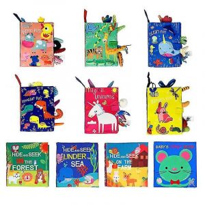 Jouet D'apprentissage Pr&eacute;coce Pour B&eacute;b&eacute; De 0 &Agrave; 36 Mois, Livre En Tissu &Agrave; Queue, Puzzle En Papier Sonore Interactif Parent-Enfant, Hochet En Tissu - Neuf