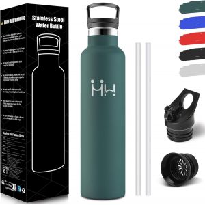 Bouteille Isotherme 1l, &Eacute;tanche Sans Bpa, Gourde Isotherme, Double Paroi, Bouteille, 18/8 Acier Inoxydable, Gourde Inox, Bouteille D'eau Pour Sport, Randonn&eacute;e, &Eacute;cole, Bureau - Neuf