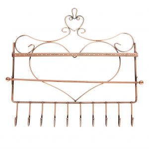Presentoir A Bijoux, Boucles D'oreilles, Clous D'oreilles, Support Mural En Metal, Organisateur De Colliers, Bronze - Neuf