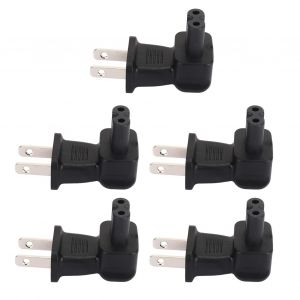 adaptateur secteur a angle droit a 2 broches US 10 a 125 V NEMa 1 15P vers IEC320 C7 90 degres pour ordinateur portable - Neuf