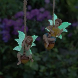 2pcs Statues De Jardin De Fées Suspendues Pour Des Amis De La Famille - Neuf