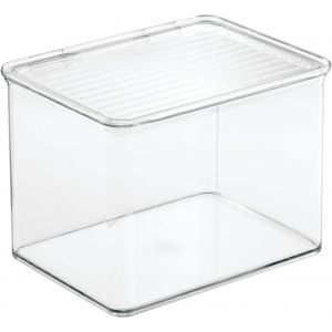 Eryi-Idesign Idesign Cabinet/Kitchen Binz Box De Rangement, Moyen Organisateur Cuisine Empilable En Plastique, Boite Conservation Avec Couvercle, Transparent - Neuf