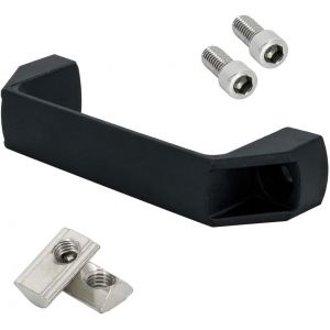 lbgwp60-LotDe 4 Poignées En Étrier À Rainure 8 - 138 X 25 X 40 Mm - En Plastique - Noir - Accessoire Profilé En Aluminium - Neuf