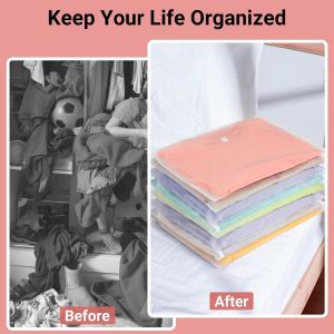 TIANYI-Sac Plastique Rangement Vetement, 50 Pi&egrave;ces 35 * 25cm Pochette Zipp&eacute;e, Sac Plastique Transparent D&eacute;poli, Pochette Rangement Valise pour T - Shirts (Sans Trous de Ventilation) - Neuf