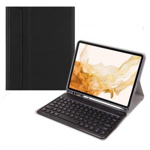 Clavier Pour Tablette Avec &Eacute;tui Cuir Et Touches Rondes Couleurs Bonbon Noir YONIS - Neuf