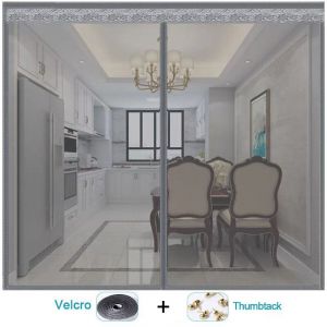 Grand Moustiquaire Magnétique Sans Outil,Rideaux De Porte Anti-Insectes,Maille,Fermeture Automatique,Écran De Porte Anti-Insectes - Type Gray-80x210cm - Neuf