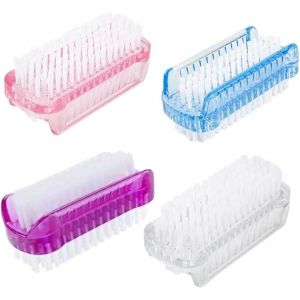 Kal-4 Pièces Brosse À Main Double Face, Brosse À Ongles À Poils Rigides, Brosse À Laver Les Mains, Brosse À Ongles, Pour Le Nettoyage Des Ongles Des Mains, Lavabo Dans La Salle De Bain - Neuf