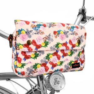 Sacoche de vélo en Toile imperméable Motif Fleurs.[S78] - Neuf