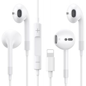 KAL-Pack Écouteurs Filaires Pour Iphone [Certifié Mfi] Écouteurs Intra-Auriculaires, Casque Antibruit Stéréo Hifi Avec Micro Et Contrôle Du Volume Pour Iphone 14/14 Pro/13 Pro Max/12/11/Mini/Xr/Xs/ - Neuf