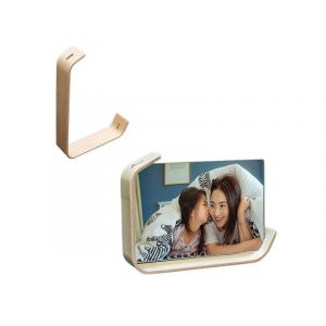 Cadre photo en bois acrylique de 6 pouces, support de bureau pour photos et ?uvres d'art - Neuf