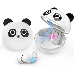 KAL-Écouteur Sans Fil Bluetooth 5.1 Ipx5 Étanche Tactile, Autonomie De 36 Heures, Microphone Intégré, Étui De Chargement Usb-C Panda, Casque Bluetooth Sans Fil Pour Sport/Les Voyages Blanc - Neuf