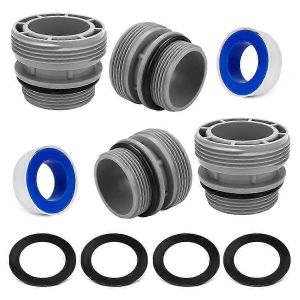 Pack de 4 adaptateurs de conversion de tuyau de piscine pour piscines Intex Coleman - Neuf