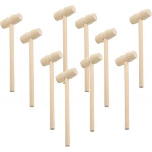 10pcs Mini Marteau En Bois De Crabe Homard Maillets Martelage Coquille De Fruits De Mer Fissure Marteau Arts Et L'artisanat Fournitures - Neuf